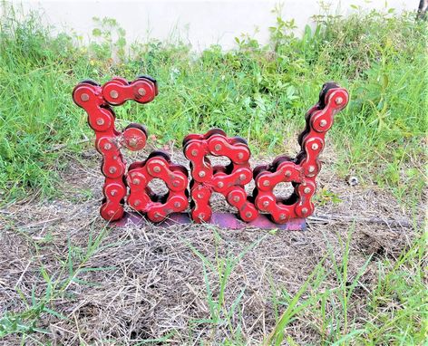 Custom Made Roller Chain Art Metal Ford Sign