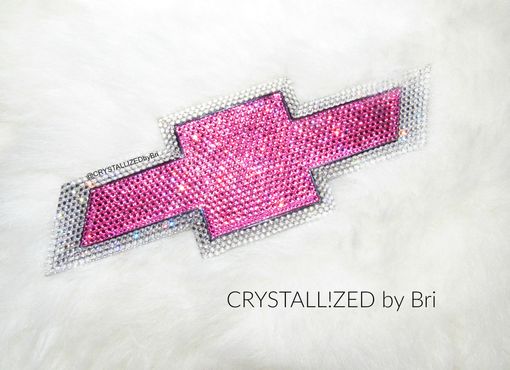 Custom Made Chevy Chevrolet Bow Tie Crystallized Car Emblem Bling Genuine European Crystals Bedazzled