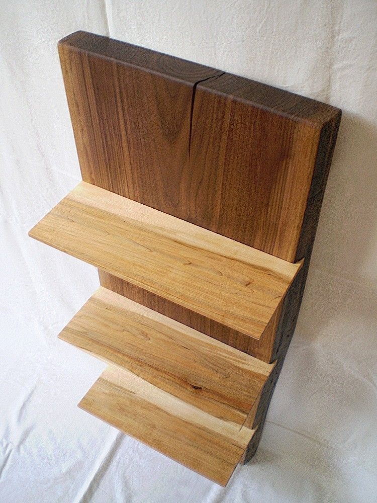 Custom Made Live Edge Slab Shelf by Flook D. Doo Fine Furniture
