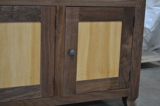 Custom Made Walnut And Sycamore Hutch / Cupboard