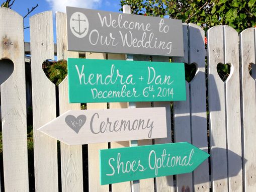 Custom Made Beach Directional Wedding Sign