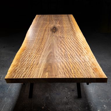 Custom Made Live Edge Dining Table Walnut With Extendable Leaves