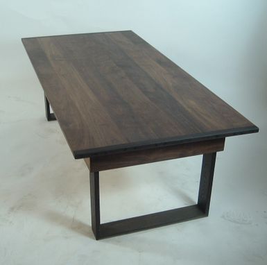 Custom Made Terry's Lift -Top, Pop-Up Walnut And Wenge Transformer Coffee Table