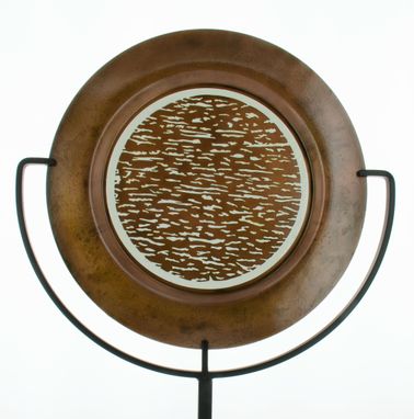Custom Made Commemorative Champleve Plate With Stand