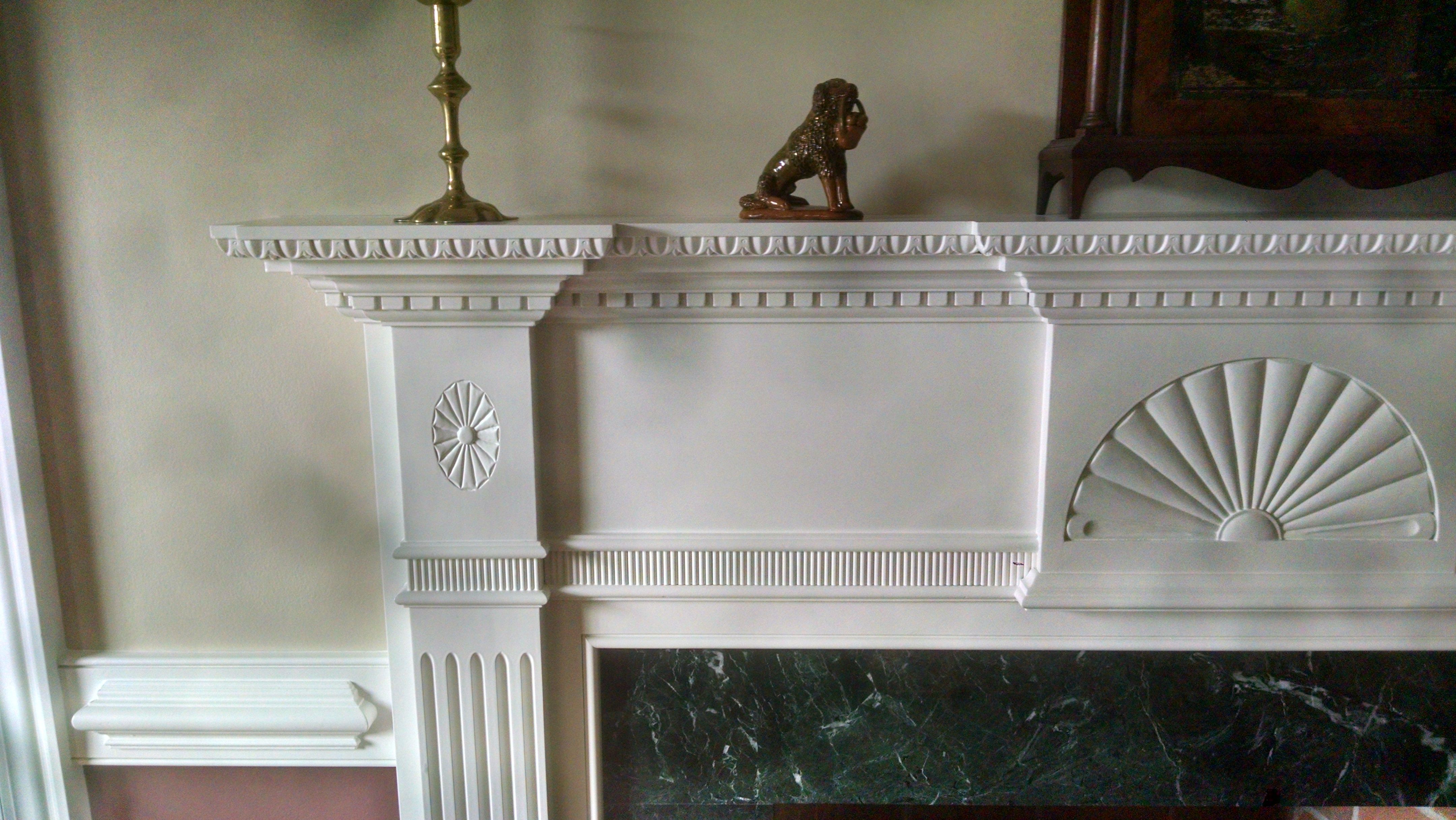 Buy Hand Crafted Handcarved Federal Fireplace Mantle, made to order