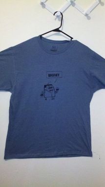 Custom Made Sale Clone High Mr. Butlertron Robot Screen Printed Shirt, Men's Large In Blue, Ready To Ship