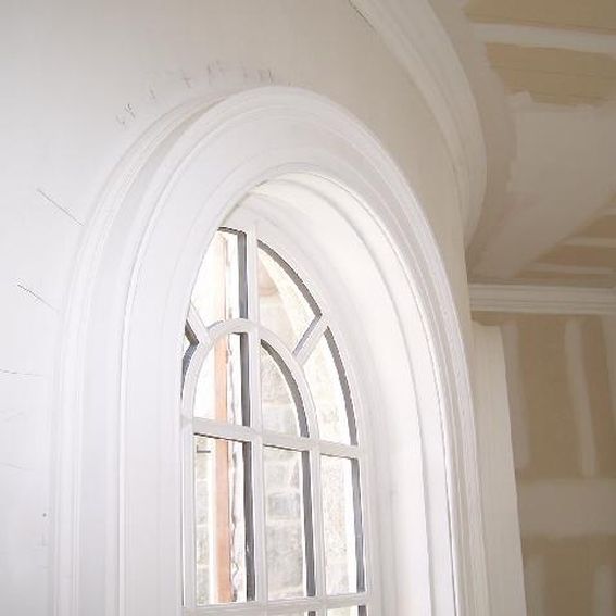 Handmade Half Round Windows In A Curved Wall by B. H. Davis Company ...