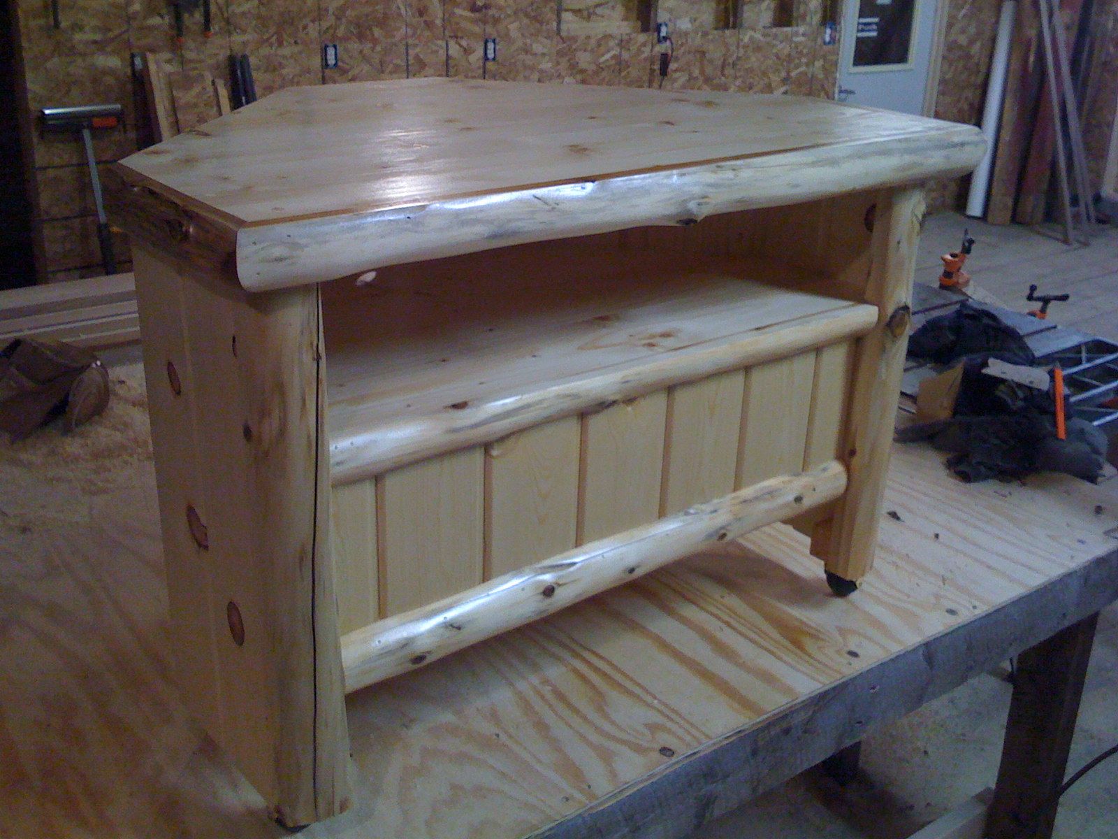 Handmade Log Tv Stand by Ore Dock Design