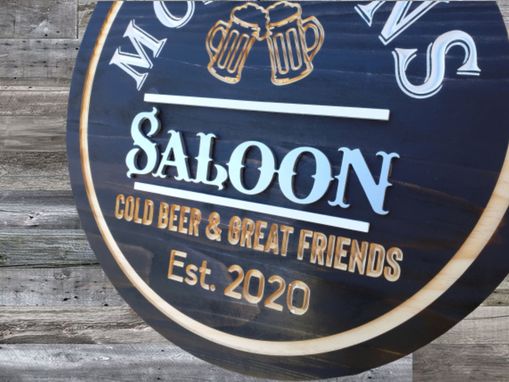 Custom Made Personalized Bar Sign. Bar Decor, Saloon Decor,  Home Bar.