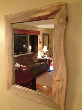 Custom Made Rustic Framed Mirrors With Live Edge Made Of Red Pine