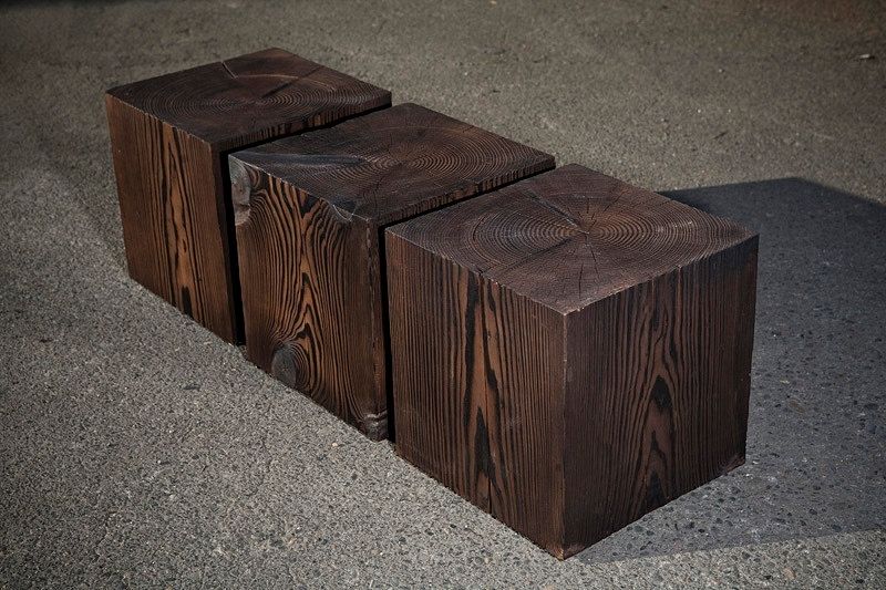 Handmade Solid Wood Cube Table by ADBusch LLC
