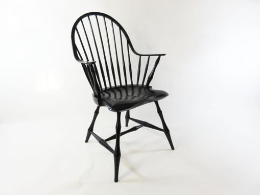 Custom Made Continous Arm Windsor Chair With Bamboo Turnings