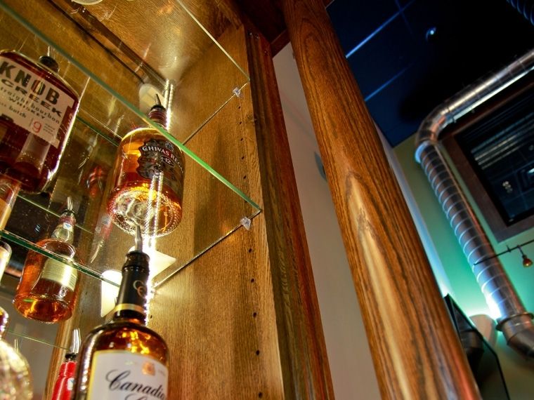 Custom Quartersawn White Oak Bar by Colorado Fine Woodworks