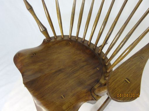 Custom Made Rocking Chair. Continuous Arm Rocker Bamboo Turnings