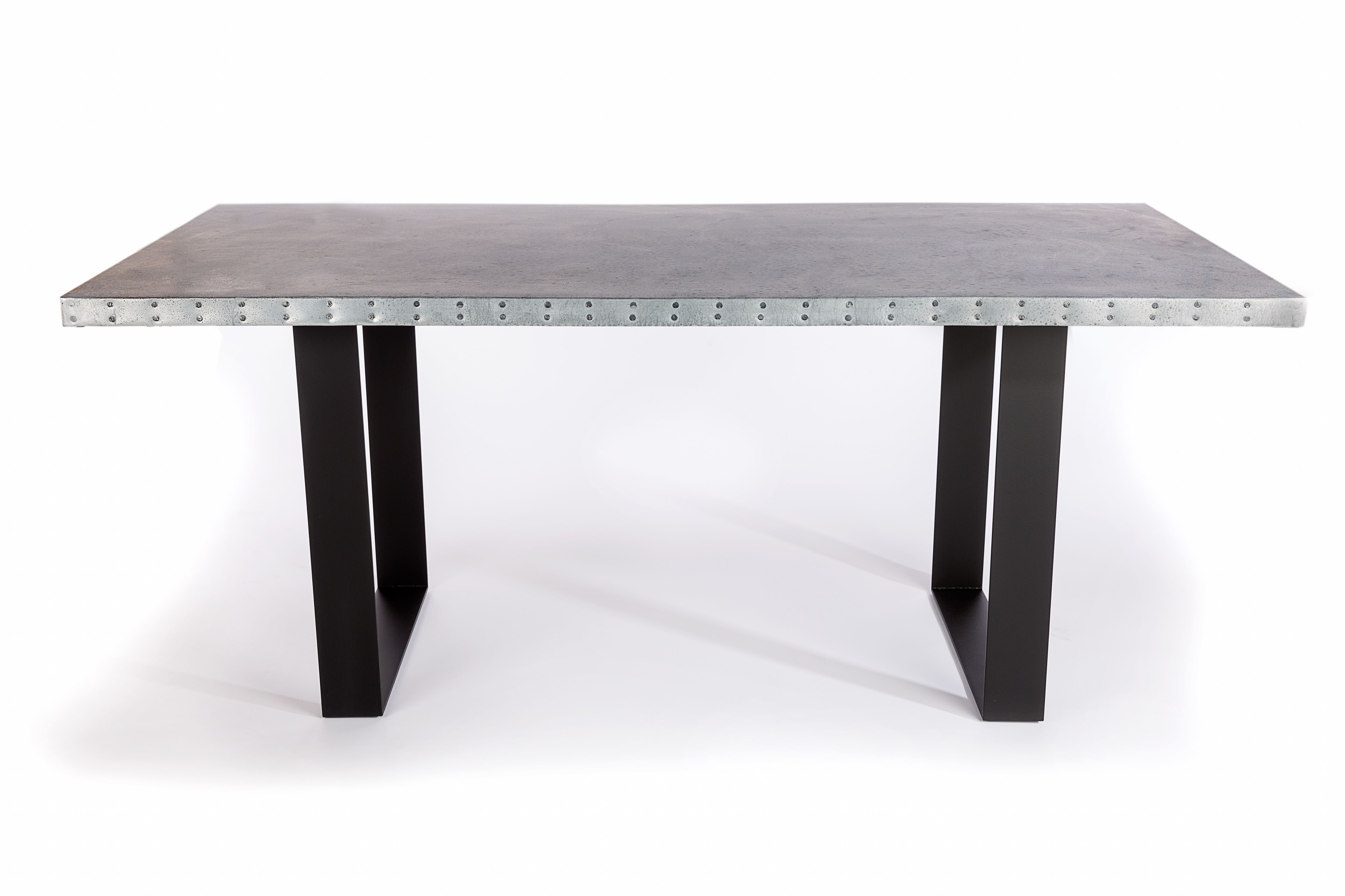 Buy Custom Made Zinc Table Zinc Dining Table The Maddox Zinc Top