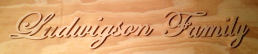 Custom Made Cursive Name Sign, Black, 24in X 6in