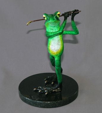 Custom Made Awesome Bronze Golfer Frog Figurine Statue Sculpture Golf Limited Edition Signed Numbered