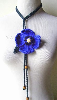 Custom Made The Spring Pansy Lariat In Blue