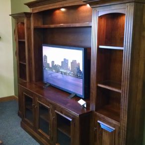 Custom Tv Stands Custommade Berlin Entertainment Center Wall Unit In Brown Maple