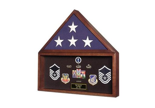 Custom Made Large Flag And Memorabilia Display Cases