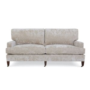 Custom Made Hand-Made Track-Arm Upholstered Sofa
