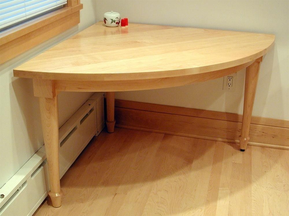 Hand Made 2 Person Quarter Circle Kitchen Corner Table By Kieffer Custom Made 2 Person Quarter Circle Kitchen Corner Table