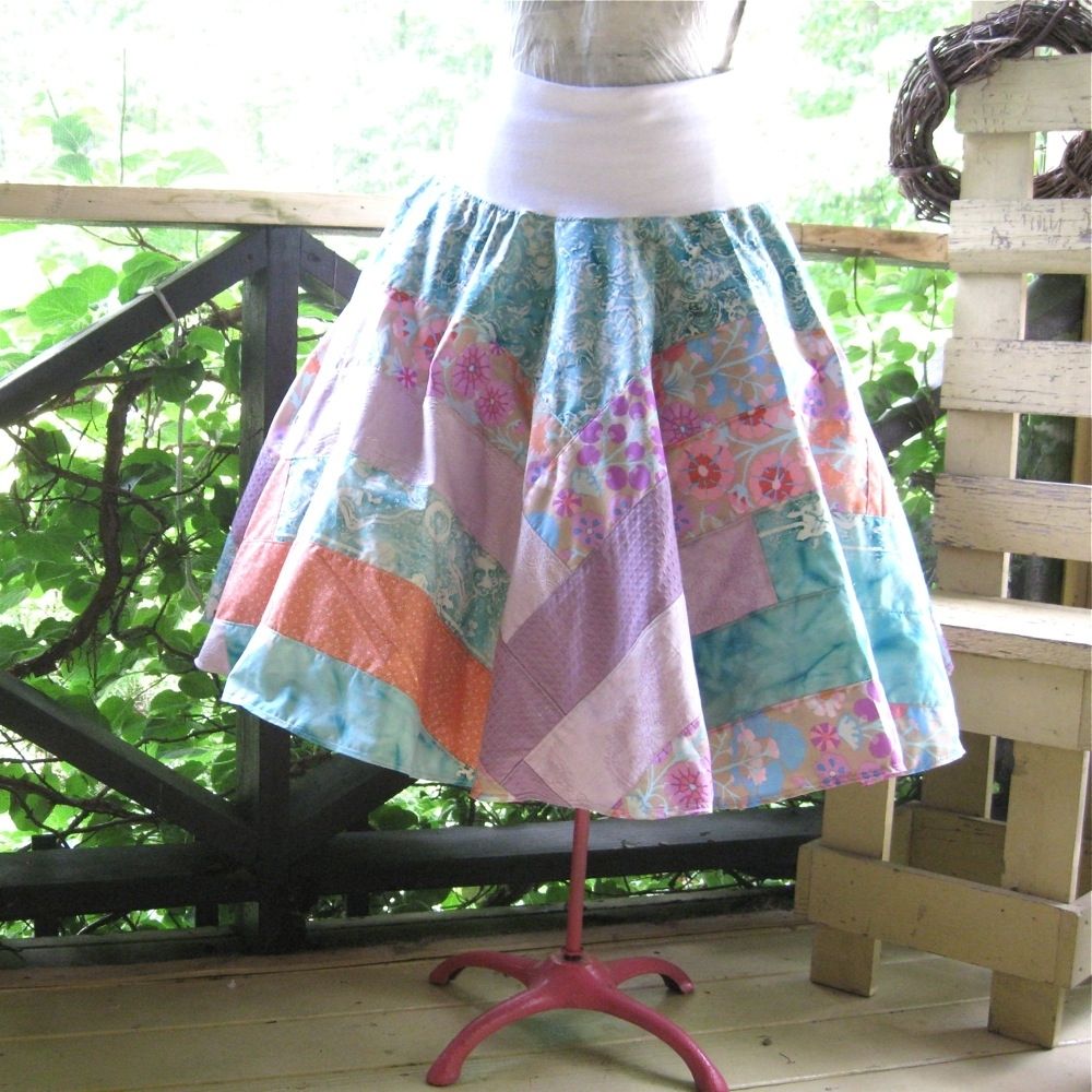 Custom Patchwork Circle Skirt by l blanche studio | CustomMade.com