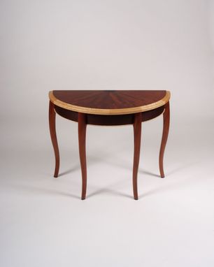 Custom Made Mahogany Demilune Table