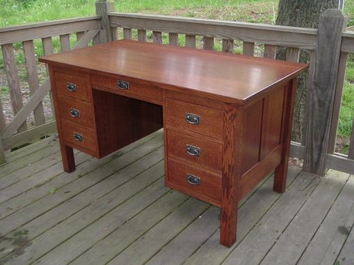 Custom Made Traditional Oak Home Office Desk