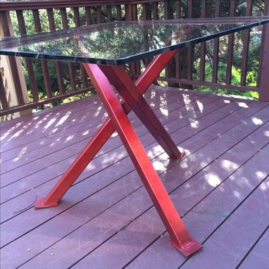 Custom Made Oblique Beam Table - Indoor/Outdoor Table