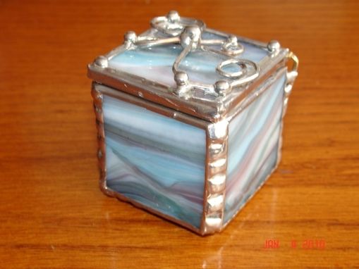 Custom Made Stained Glass Mini Ring Boxes In 1 X 1 X 1