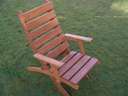 Custom Made High Back Cedar Armchair For Garden & Patio - 16 Colors Available - Handcrafted By Laughing Creek