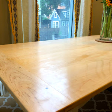 Custom Made Curly Maple Dining Table