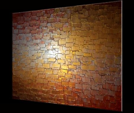 Custom Made Palette Knife Painting, Metallic Art, Textured Paintings, Abstract Gold, Copper Silver