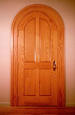 Custom Made Red Oak Entry Door And Casing