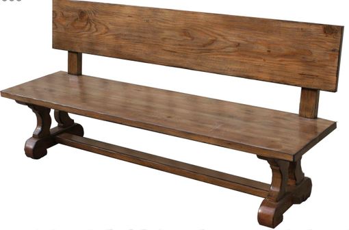 Custom Made Gothic Bench Featured In Reclaimed Wood