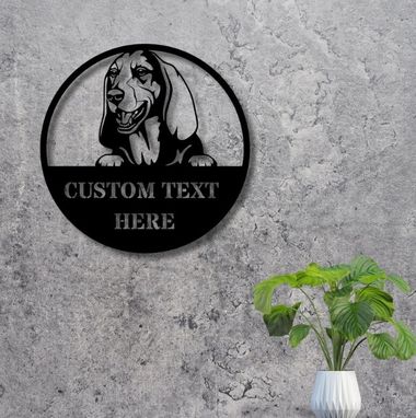 Custom Made Basset Hound Dog Metal Sign, Personalized Dog Sign, Dog Monogram, Custom Dog Sign