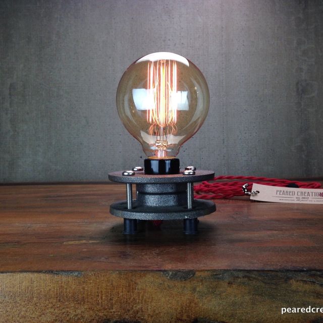 A Hand Made Minimalist Table Lamp Bare Edison Bulb To A Hand Made Minimalist Table Lamp Bare Edison Bulb To Order From Peared Creation Custommade Com