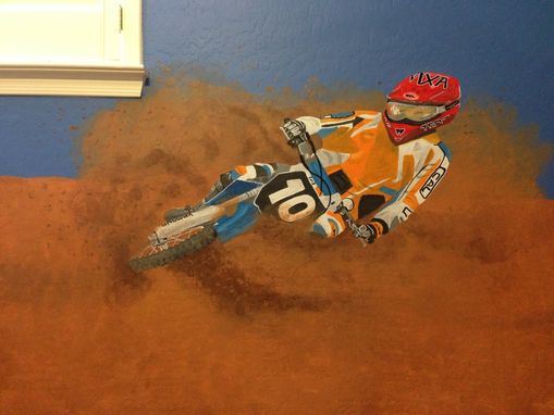 Custom Made Dirtbike Room Mural