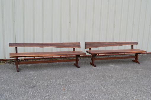 Custom Made Walnut Benches With Backs
