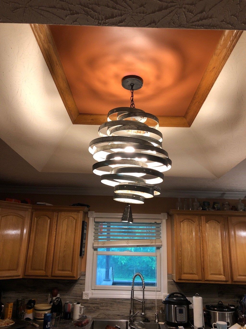 Buy Custom Wine Barrel Ring Chandelier Virvel Made From Retired
