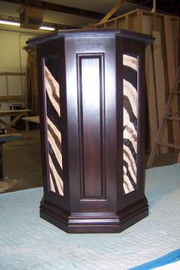 Custom Made Zebra Panel Pedestal.