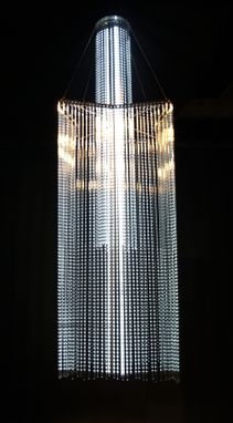 Custom Made Glass Tube Chandelier
