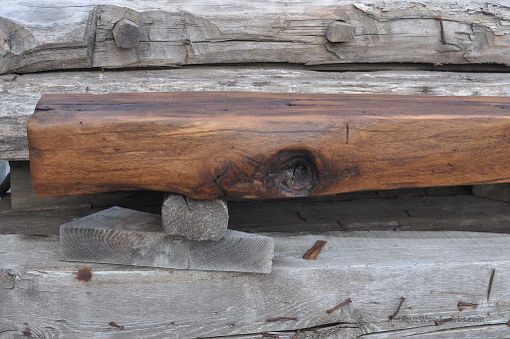 Custom Made 1830s Rustic Log Cabin Fireplace Mantel