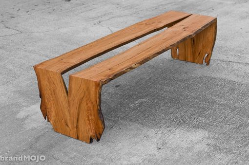 Custom Made Live Edge Cherry Coffee Table / Bench