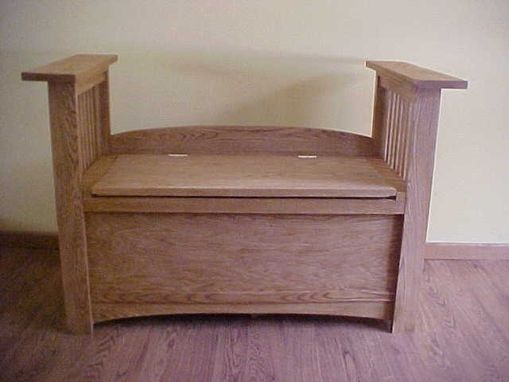 Custom Made Custom Made Oak Storage Bench