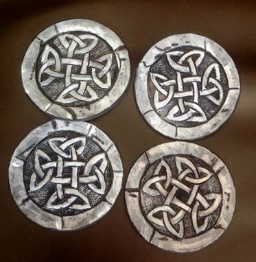 Custom Made Celtic Leather Coasters