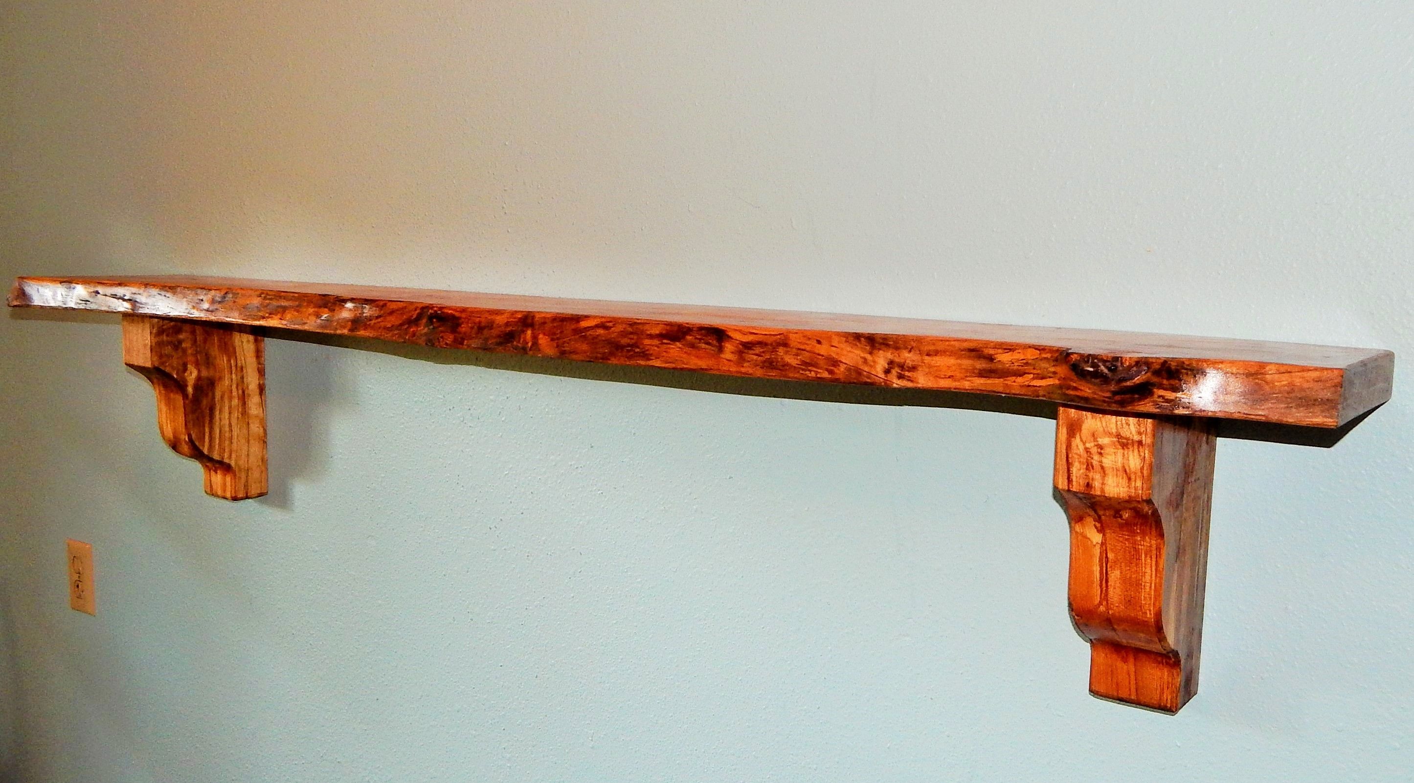Buy Custom Maple Live Edge Mantel, made to order from Anderson