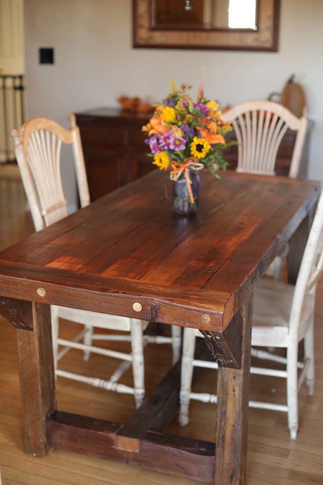 custom farmhouse dining table by the lazarus wood project