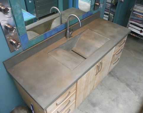 Custom Made Concrete Wave Sink